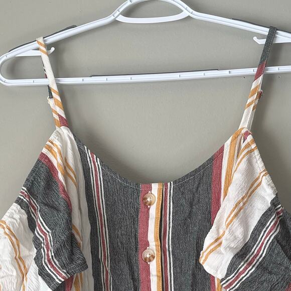 Torrid White / Black / Red / Yellow Cold shoulder Tank Top Size 1 - Picture 7 of 13